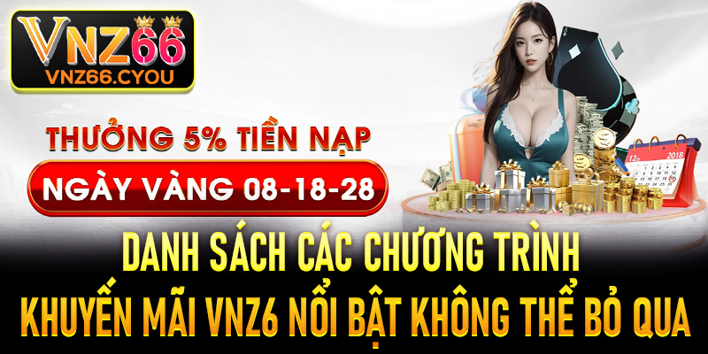 Danh sách các chương trình khuyến mãi VNZ6 nổi bật không thể bỏ qua